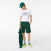 Lacoste Erkek Regular Fit Bisiklet Yaka Baskılı Beyaz T-Shirt