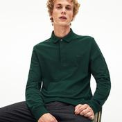 Lacoste Paris Erkek Regular Fit Uzun Kollu Koyu Yeşil Polo