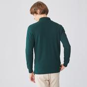 Lacoste Paris Erkek Regular Fit Uzun Kollu Koyu Yeşil Polo