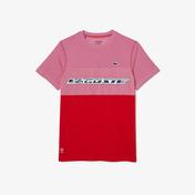 Lacoste SPORT X DANIIL MEDVEDEV Erkek Regular Fit Bisiklet Yaka Renk Bloklu Kırmızı T-Shirt