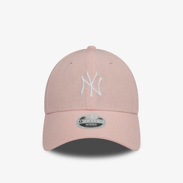 New Era New York Yankees Linen White 9FORTY Unisex Siyah Şapka_1