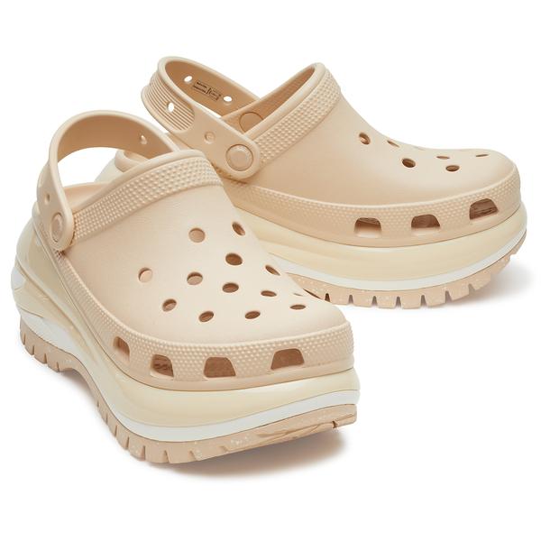 Crocs Classic Mega Crush Kadın Krem Terlik_4