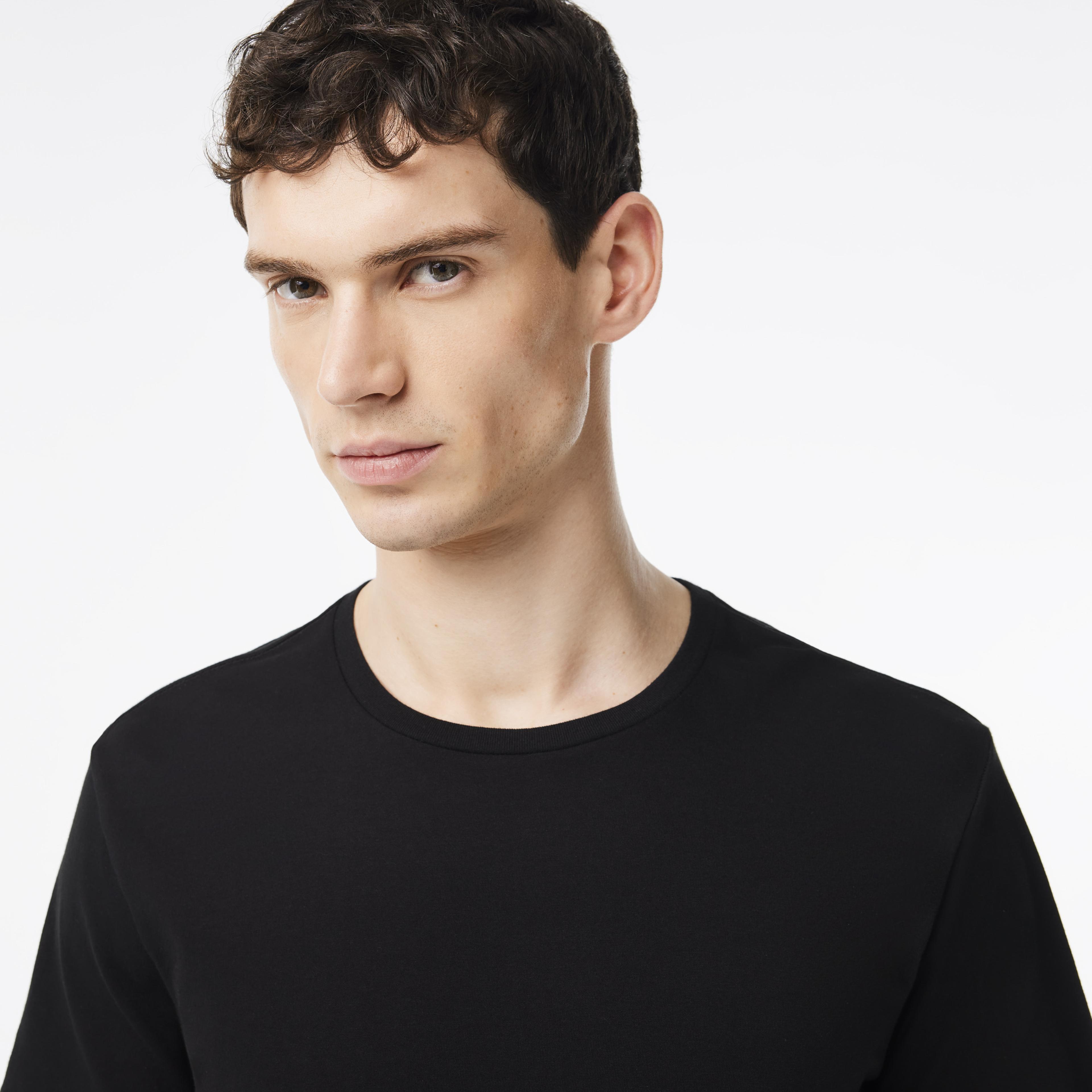 Lacoste Erkek Bisiklet Yaka 3'lü Siyah Atlet