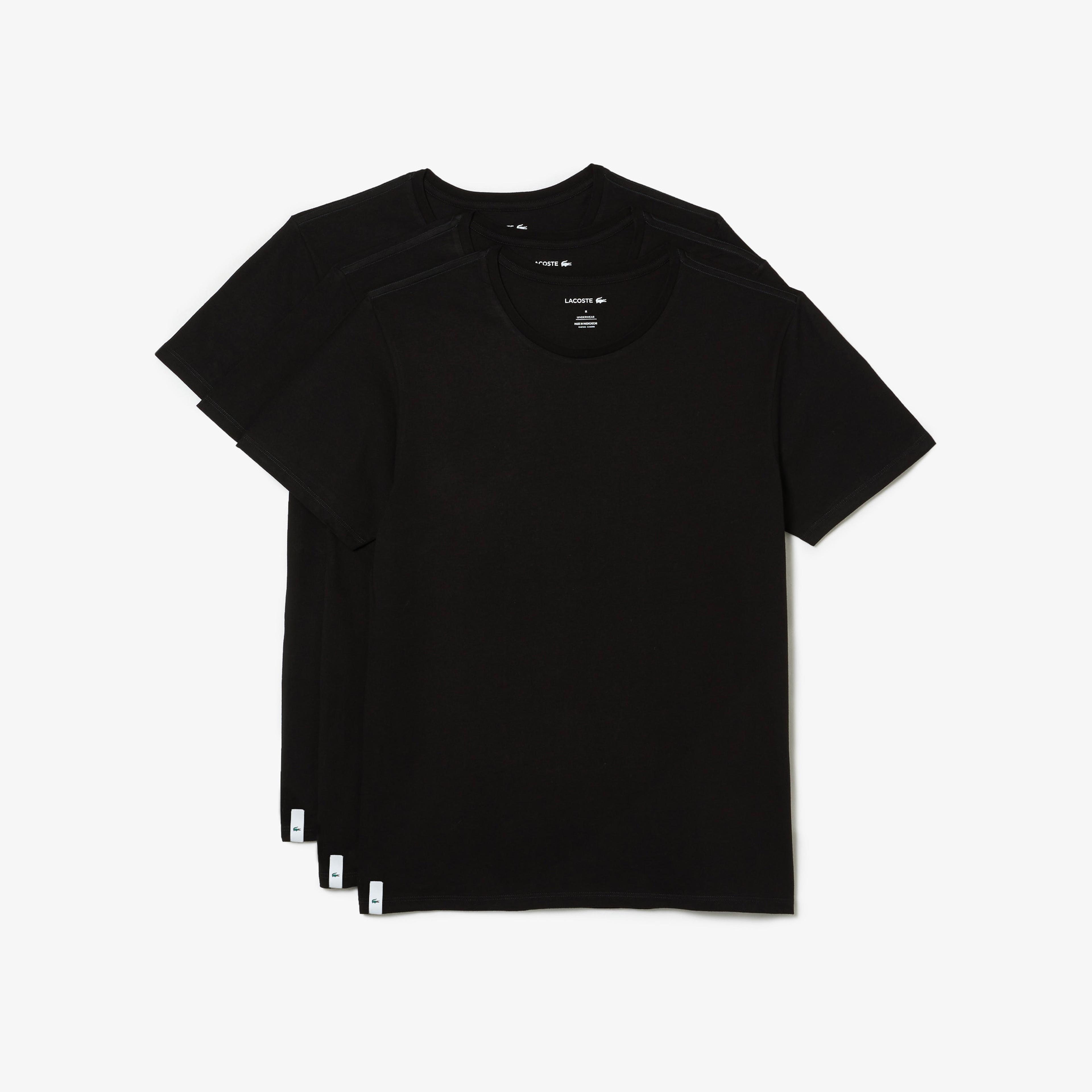 Lacoste Erkek Bisiklet Yaka 3'lü Siyah Atlet