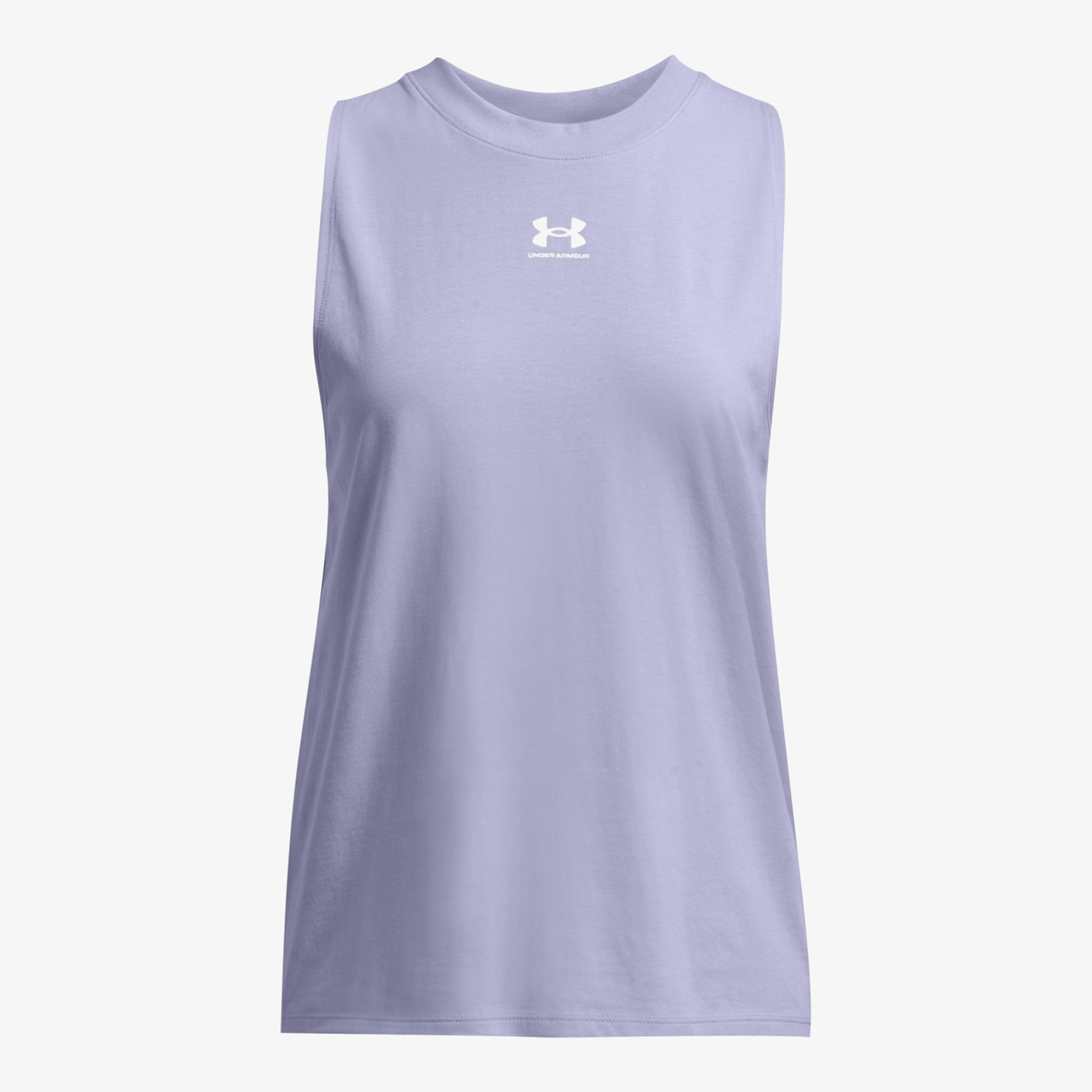 Under Armour Campus Muscle Kadın Lila Kolsuz T-Shirt