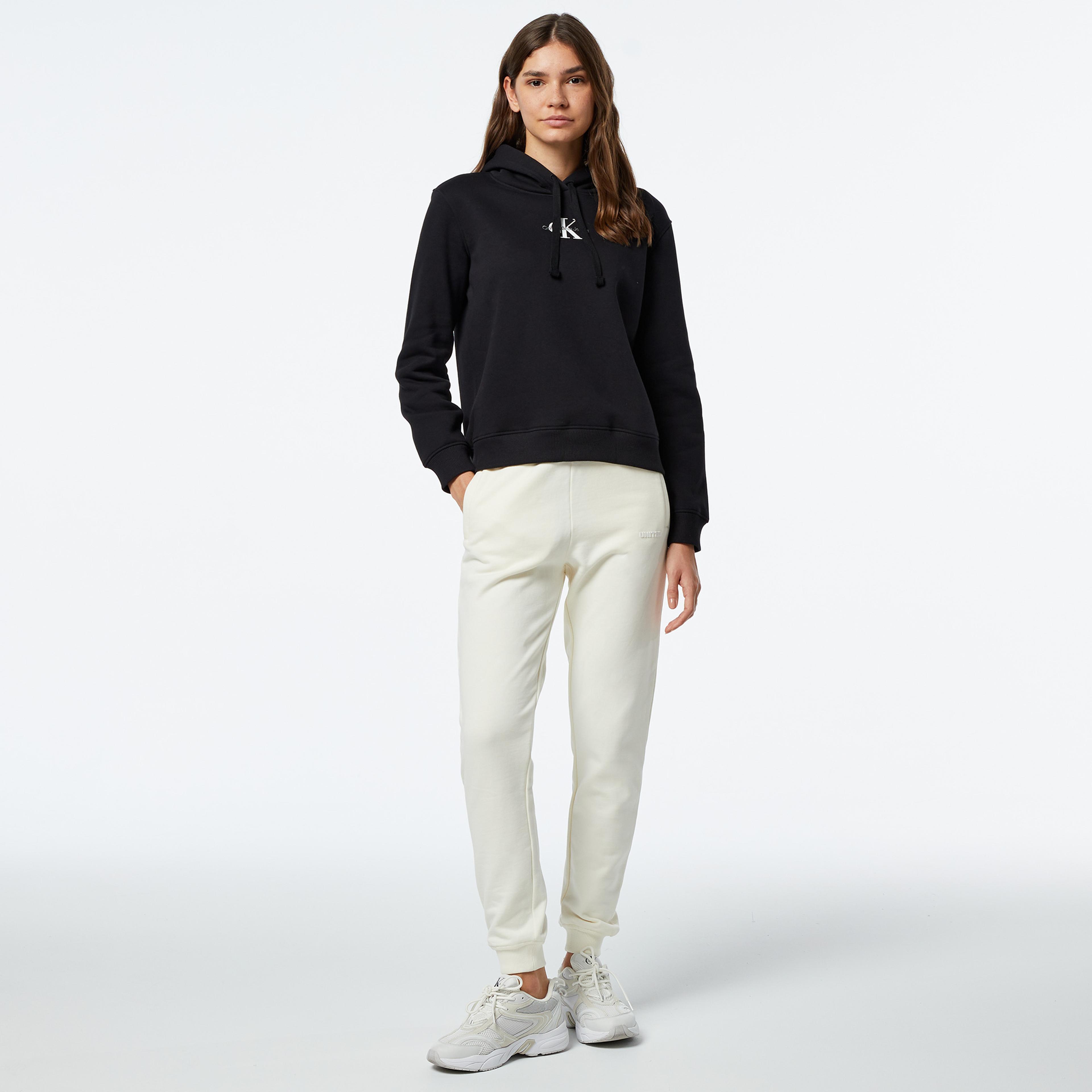 Calvin Klein Jeans Monologo Kadın Siyah Sweatshirt