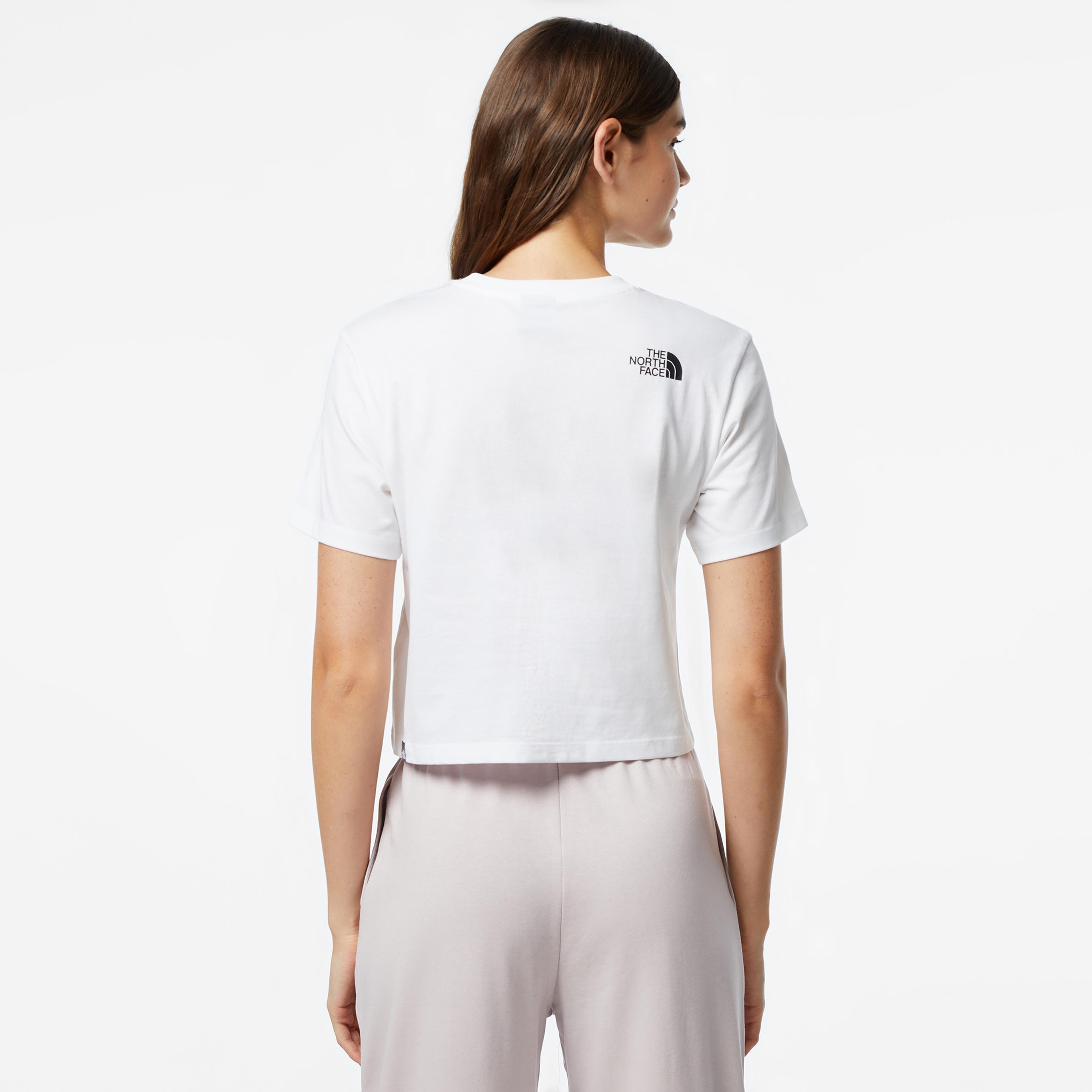 The North Face Sımple Dome Cropped Slim Kadın Beyaz T-Shirt