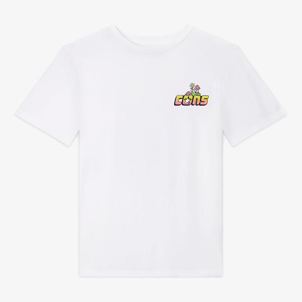 Converse CONS Erkek Baskılı Beyaz T-Shirt