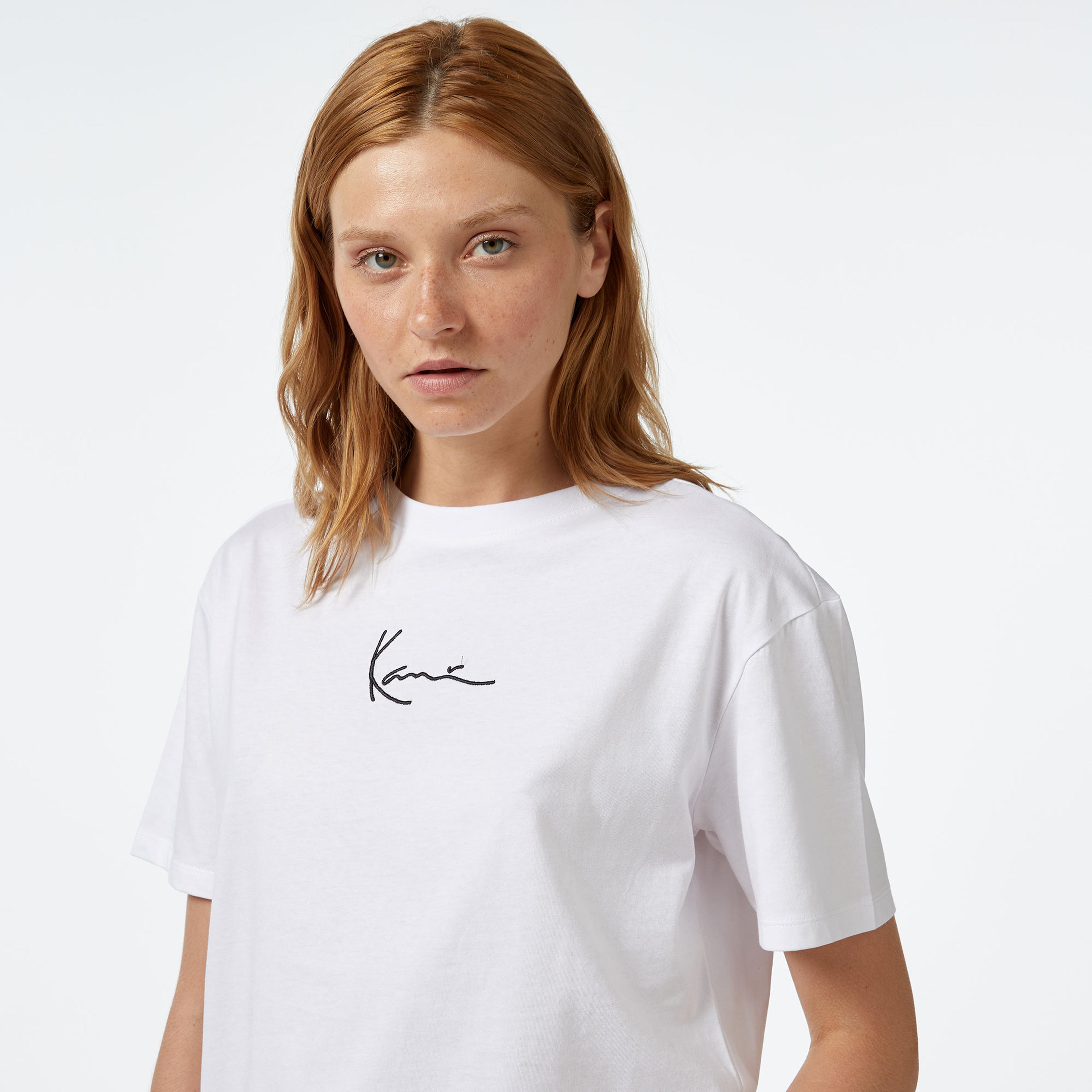 Karl Kani KK Small Signature Ice Cream Kadın Beyaz T-Shirt