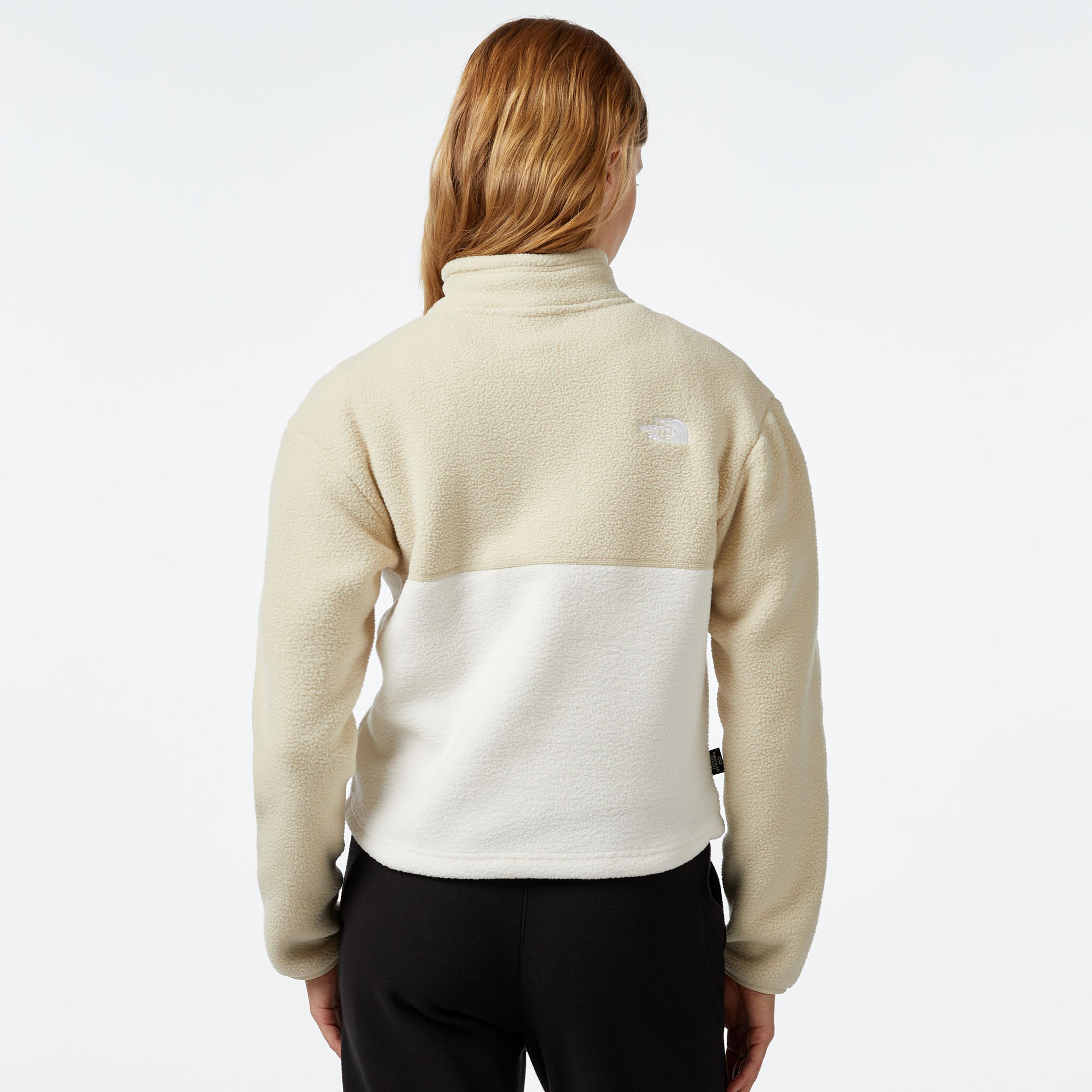 The North Face W Yumıorı 1/4 Zip Kadın Beyaz Polar Sweatshirt