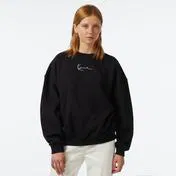 Karl Kani KK Small Signature Diner Crew Kadın Siyah Sweatshirt