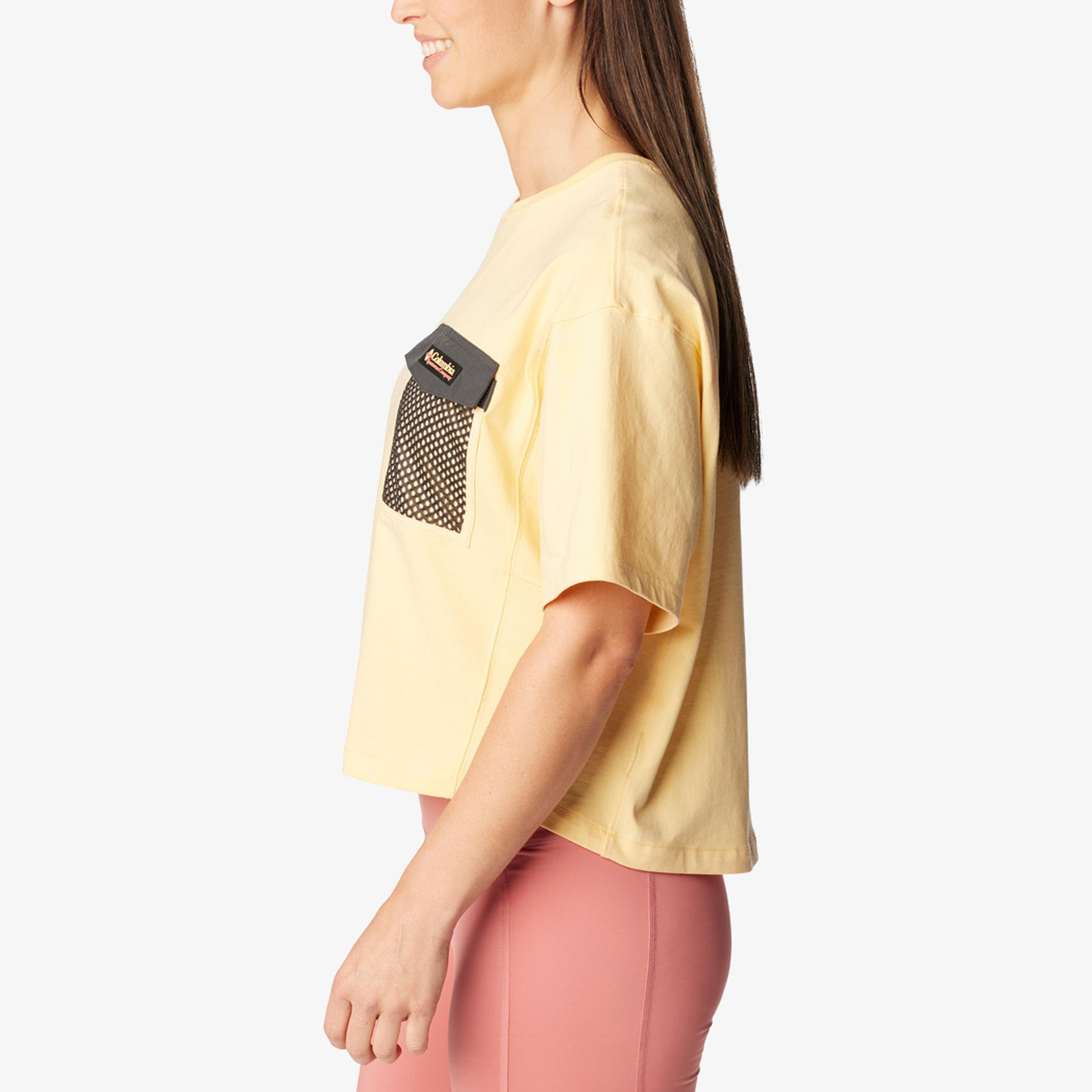 Columbia Painted Peak Knit Cropped Top Kadın Sarı T-Shirt