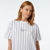 Karl Kani Small Signature Essential Pinstripe Os Kadın Beyaz T-Shirt