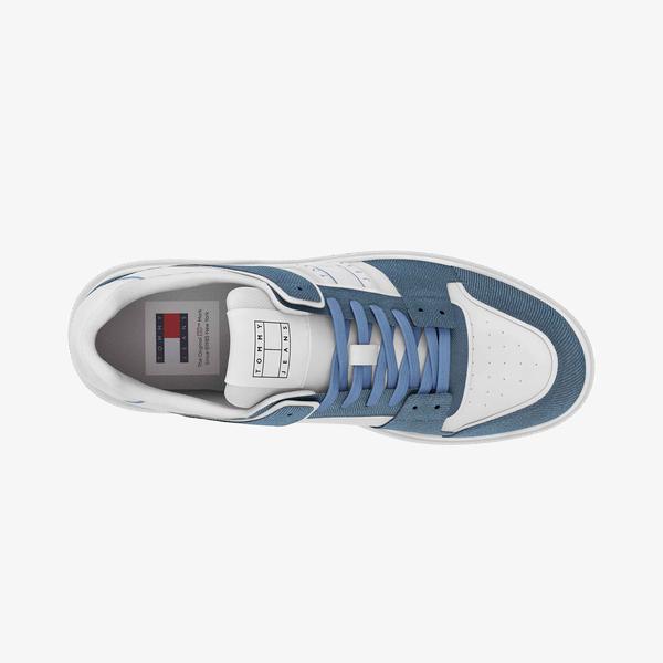 Tommy Jeans The Brooklyn Denim Leather Kadın Mavi Sneaker_3