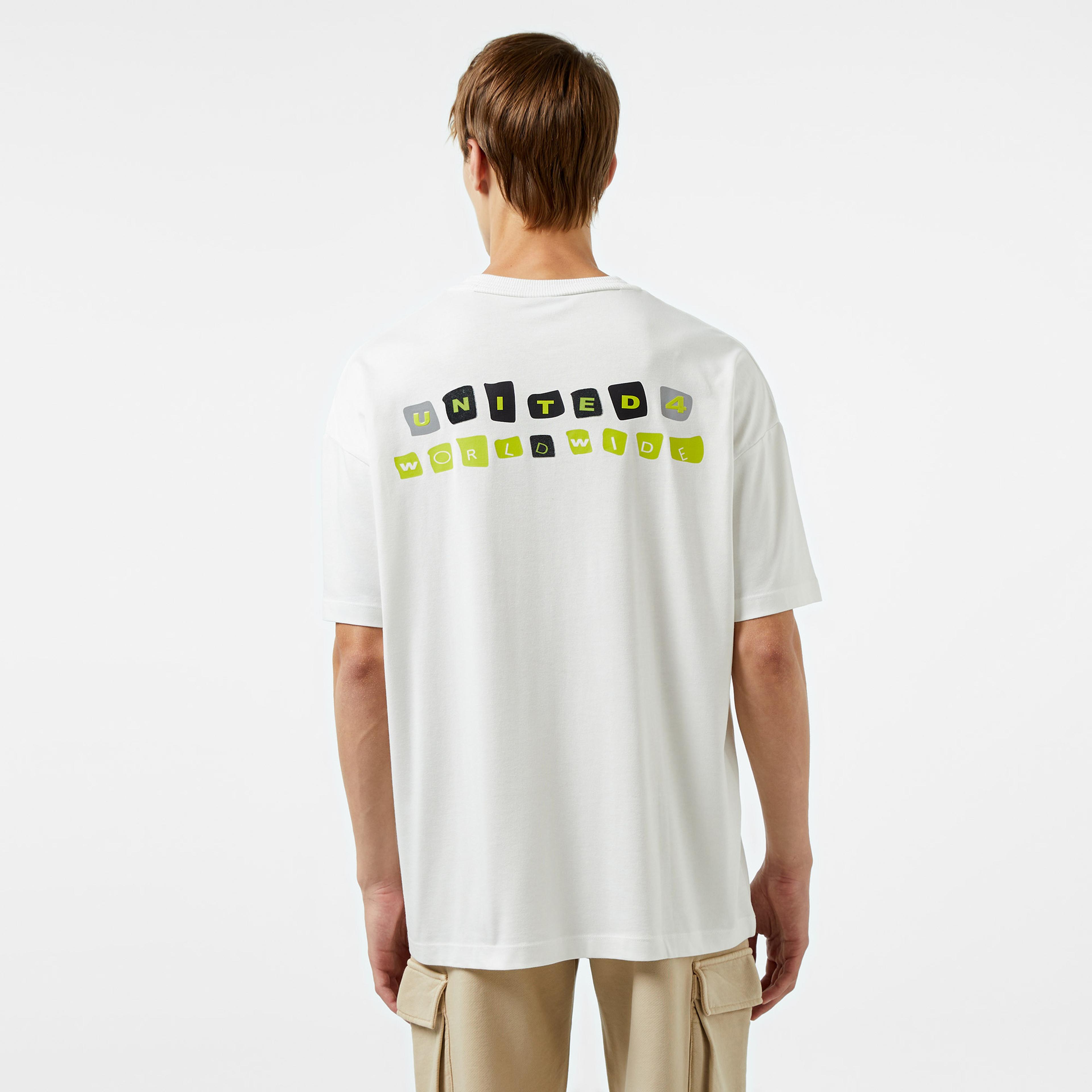 UNITED4 Classic Erkek Beyaz T-Shirt