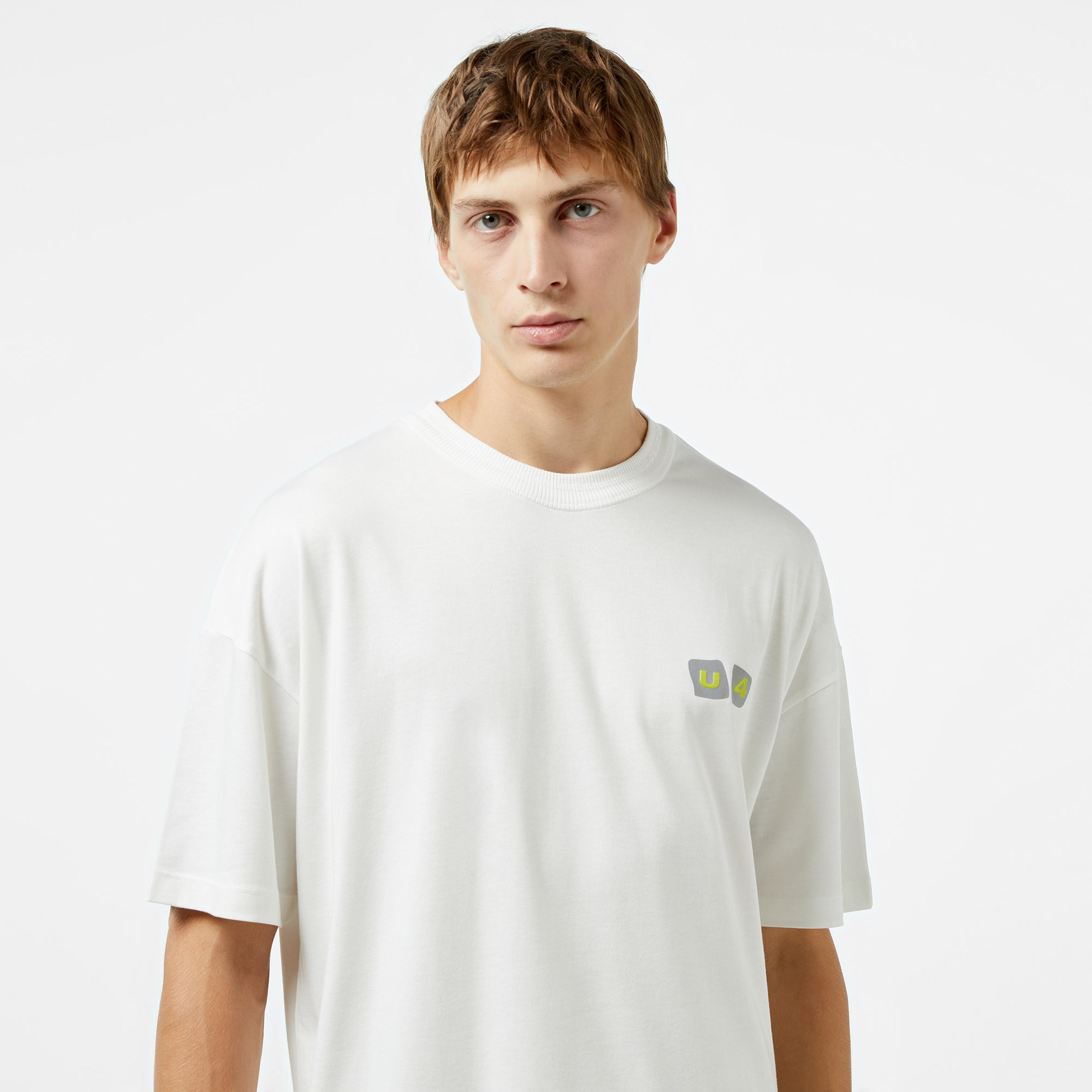 UNITED4 Classic Erkek Beyaz T-Shirt