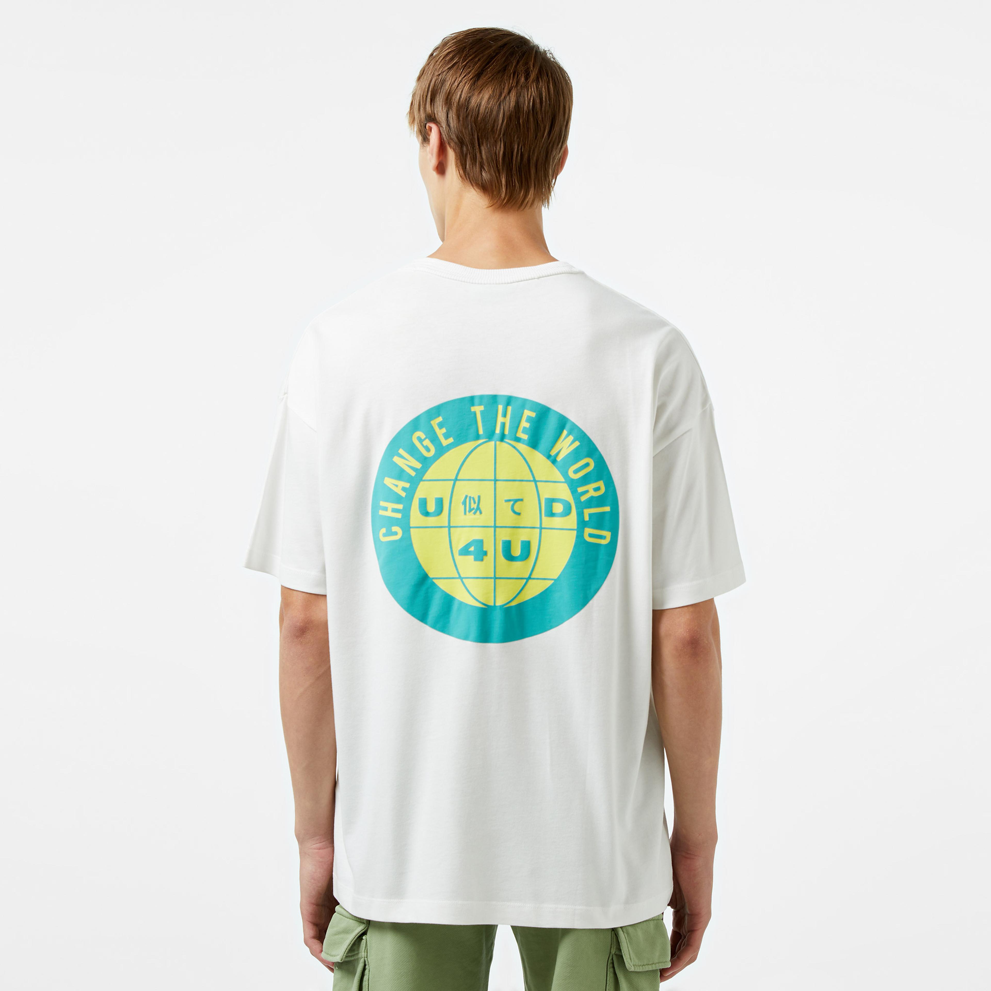 UNITED4 Classic Erkek Beyaz T-Shirt