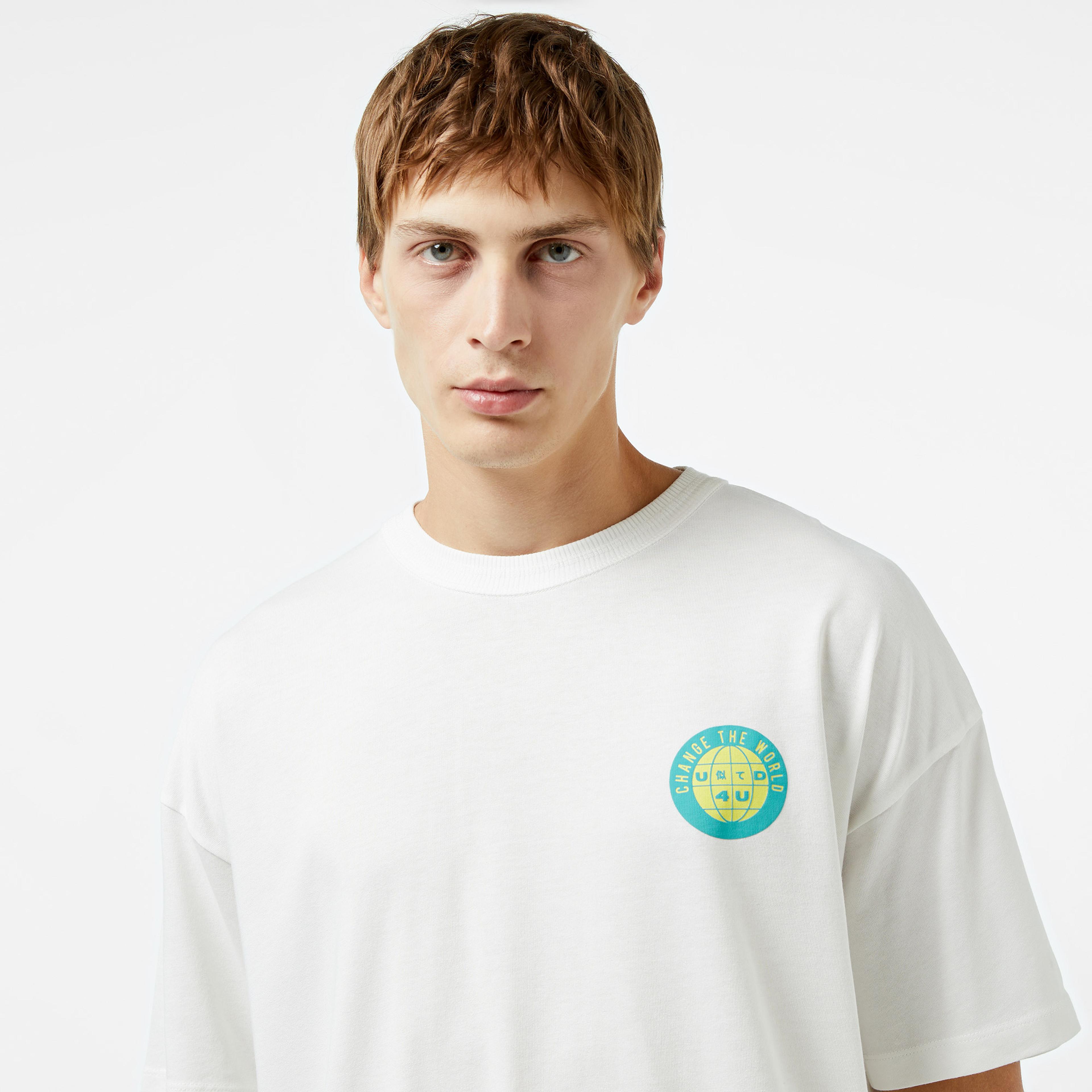 UNITED4 Classic Erkek Beyaz T-Shirt