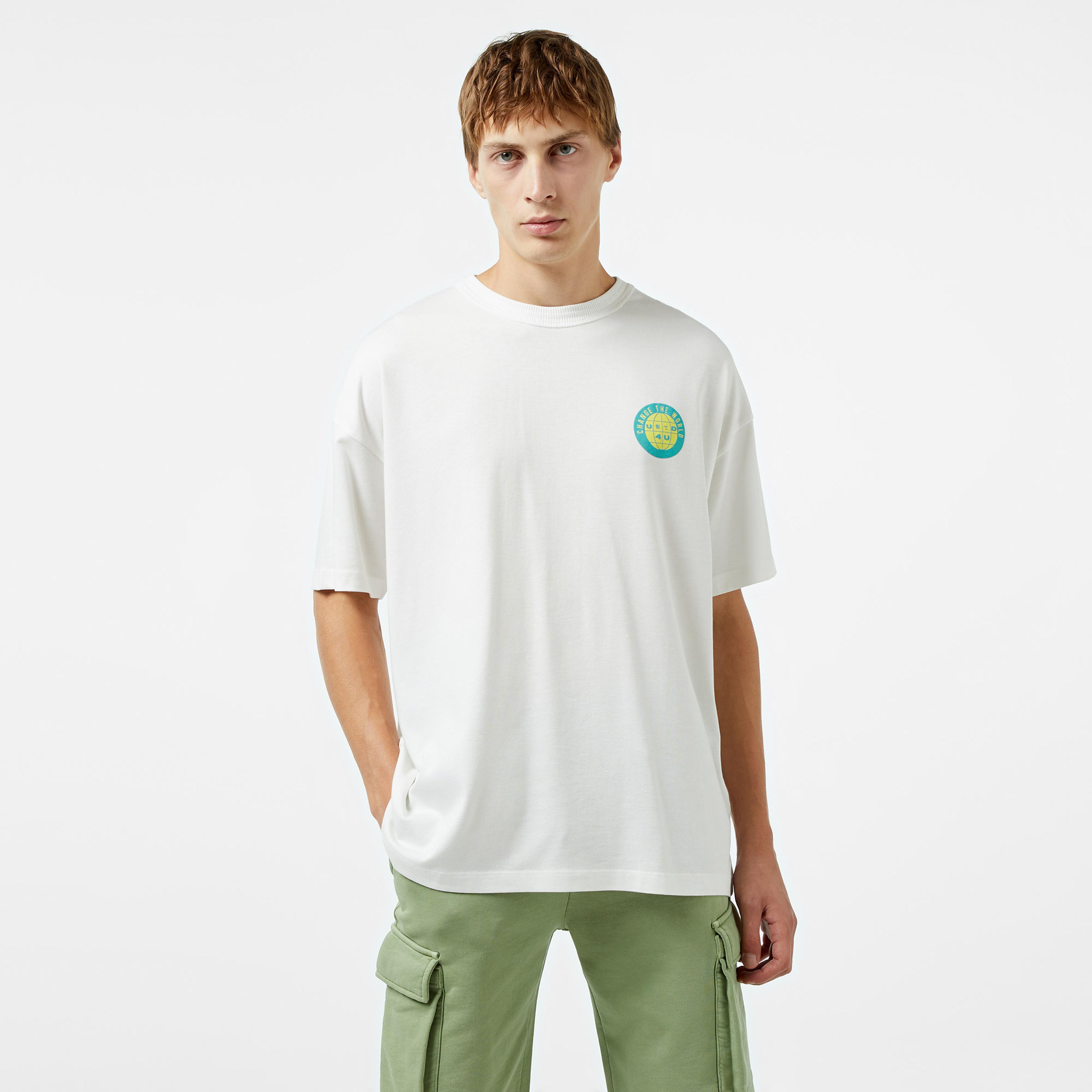 UNITED4 Classic Erkek Beyaz T-Shirt