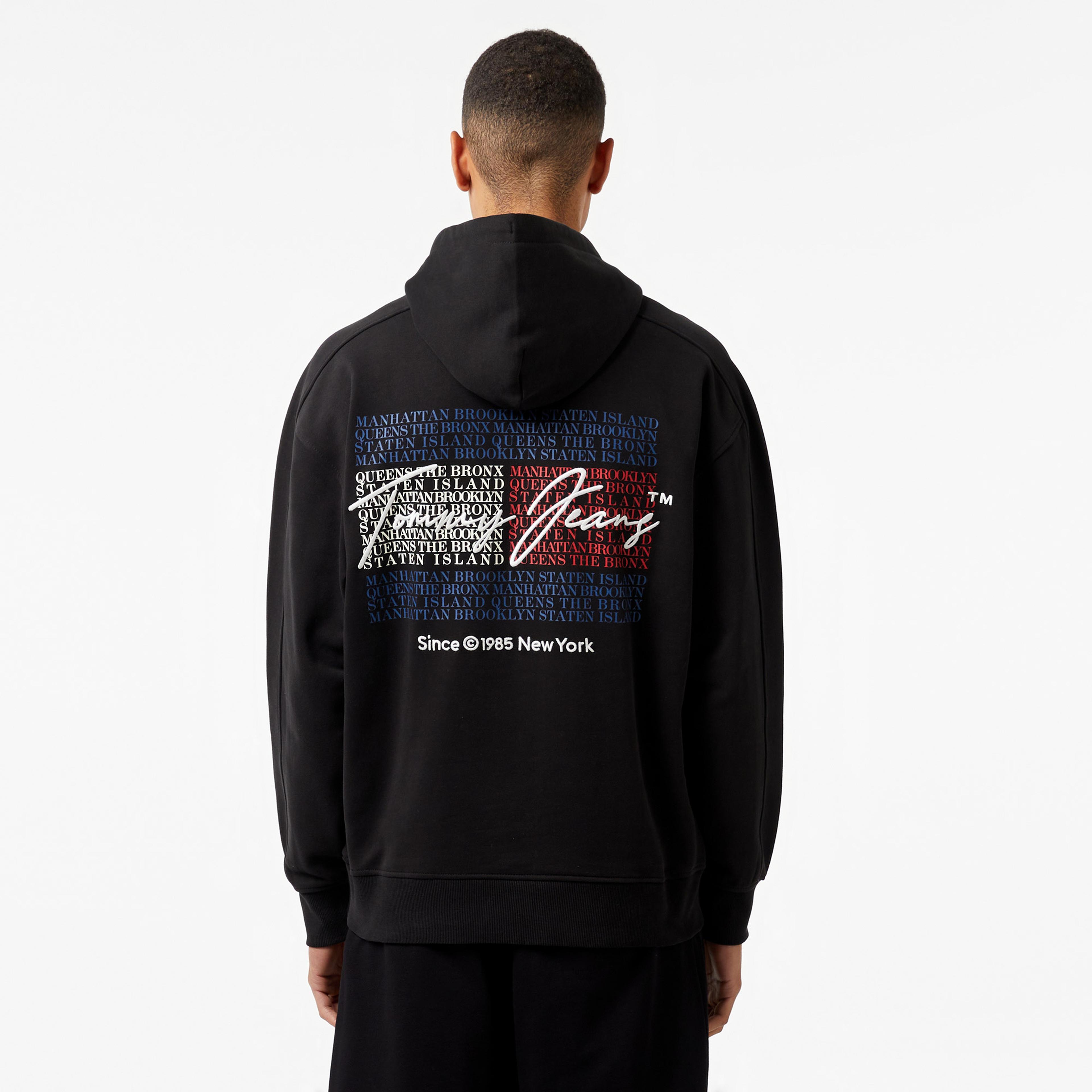 Tommy Jeans Rlx Washed Dna Erkek Siyah Sweatshirt