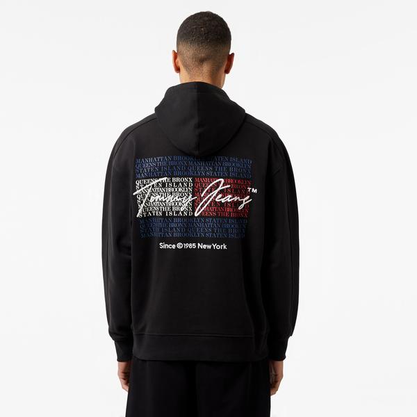 Tommy Jeans Rlx Washed Dna Erkek Siyah Sweatshirt_1