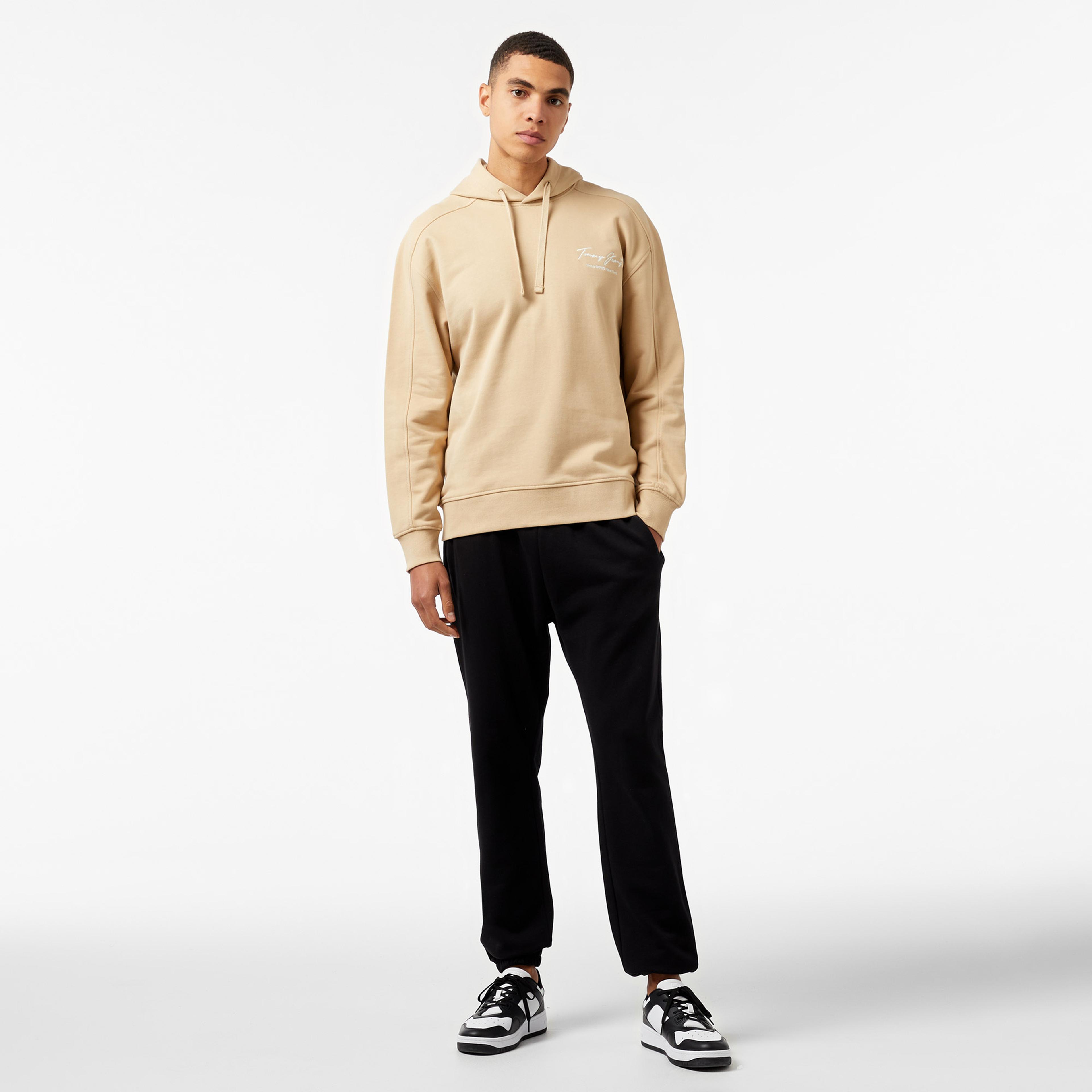 Tommy Jeans Reg Vintage Dna Erkek Bej Sweatshirt