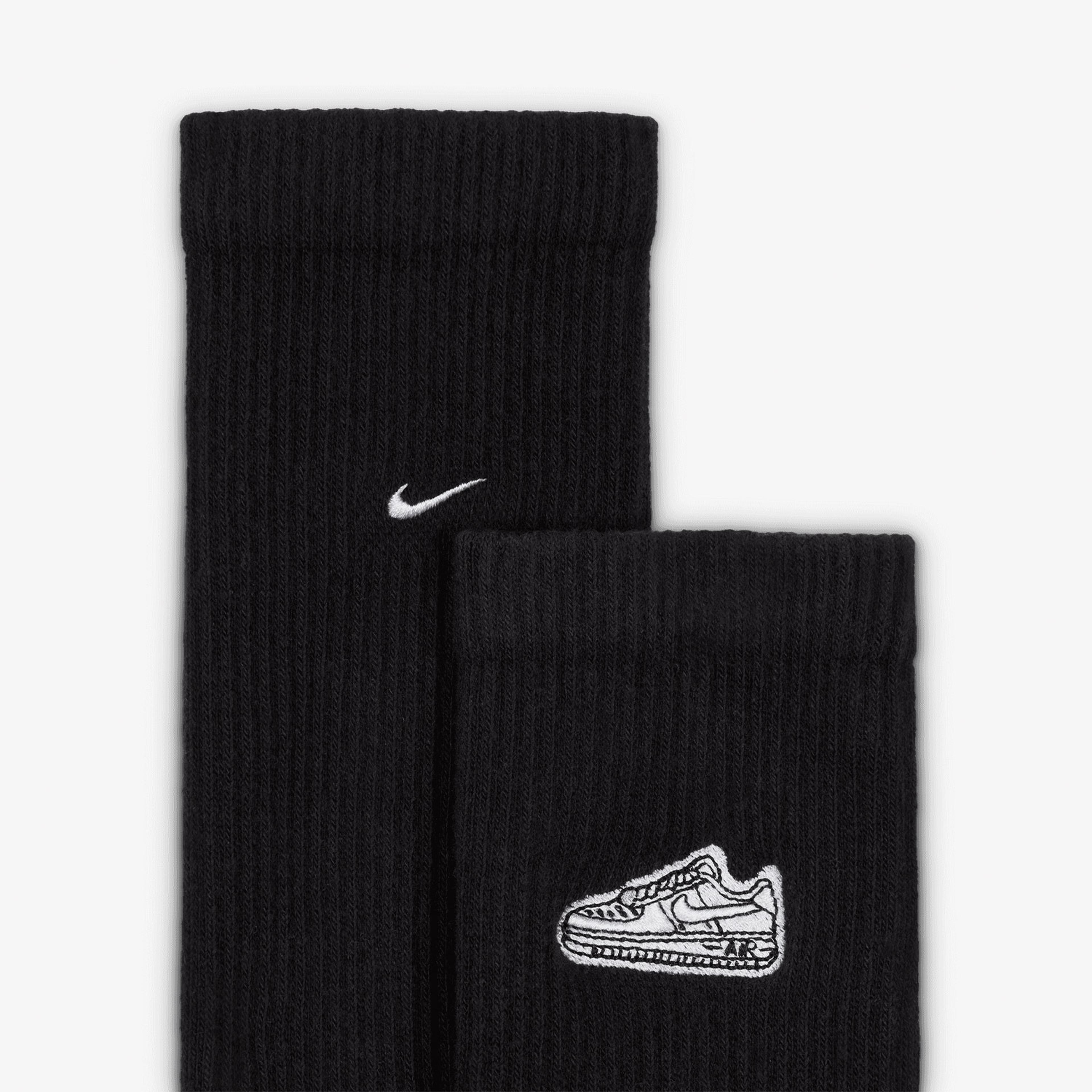 Nike Everyday Cushioned Unisex Siyah Çorap