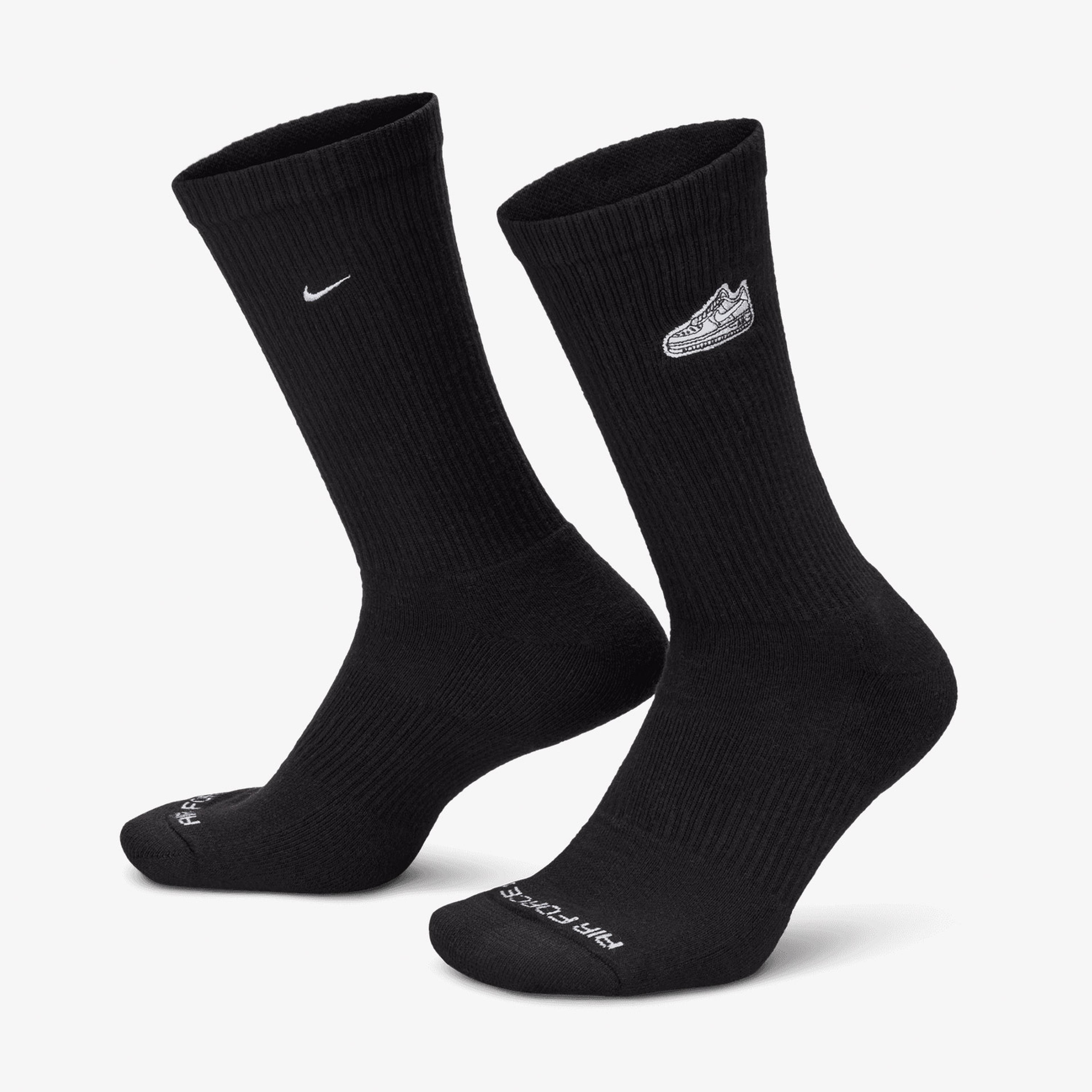Nike Everyday Cushioned Unisex Siyah Çorap