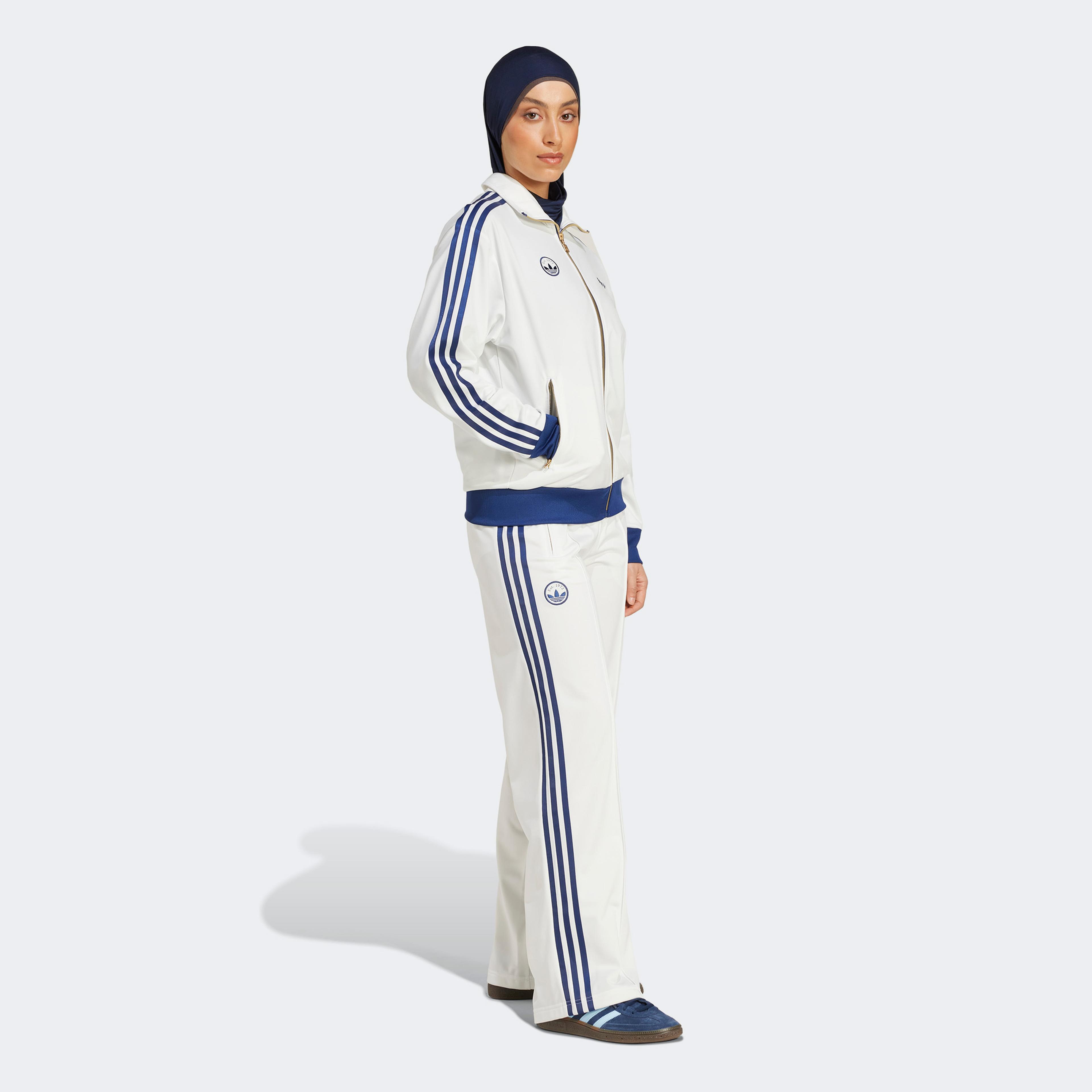 adidas Firebird Badge Kadın Beyaz Eşofman Altı