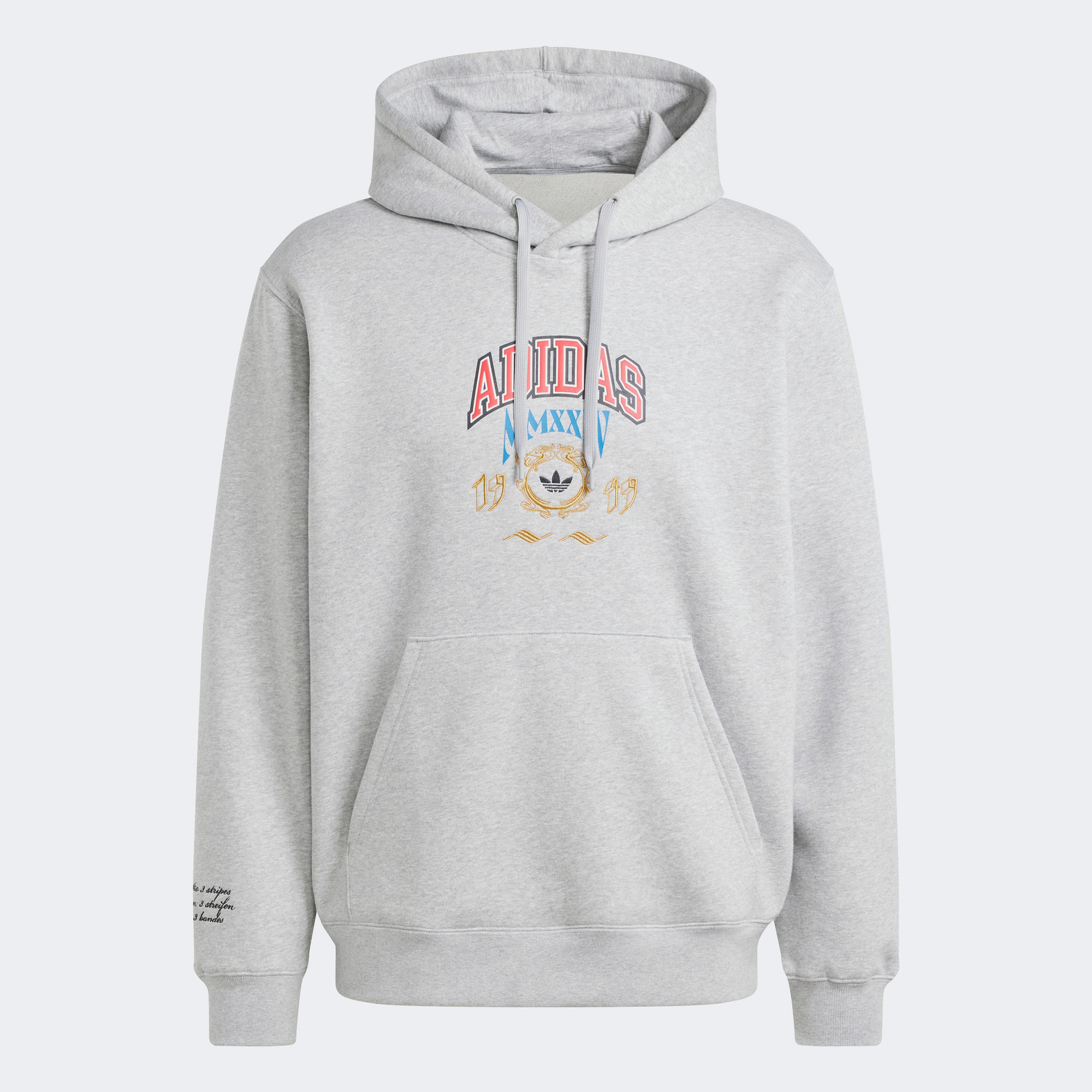 adidas Vrct Hooded 1 Erkek Gri Sweatshirt