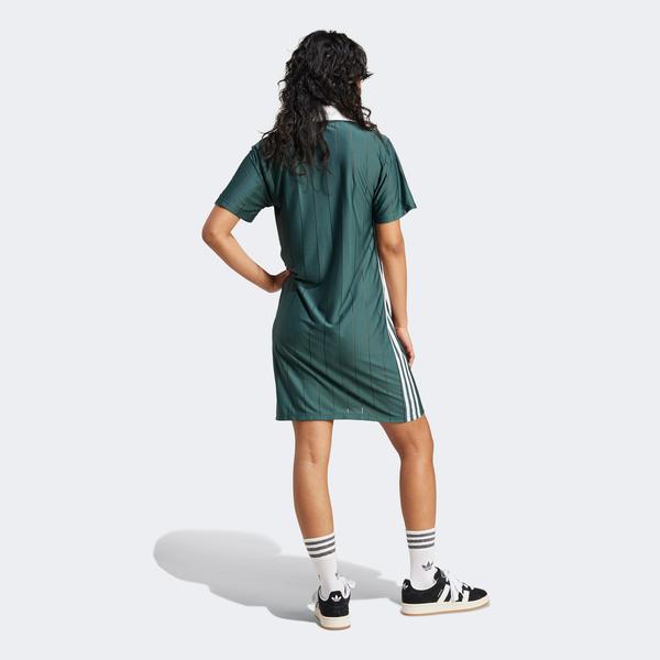 adidas Adicolor 3 Stripe Pinstripe Dress Kadın Yeşil Elbise_1