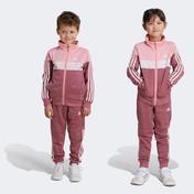 adidas Tiberio 3-Stripes Colorblock Shiny   Çocuk Pembe Eşofman Takımı