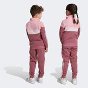 adidas Tiberio 3-Stripes Colorblock Shiny   Çocuk Pembe Eşofman Takımı