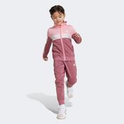 adidas Tiberio 3-Stripes Colorblock Shiny   Çocuk Pembe Eşofman Takımı
