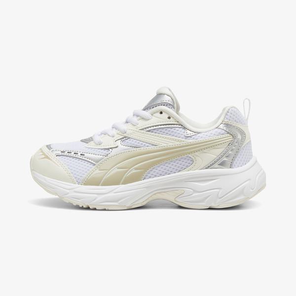 Puma Morphic Metallic Wns Kadın Krem Spor Ayakkabı_2
