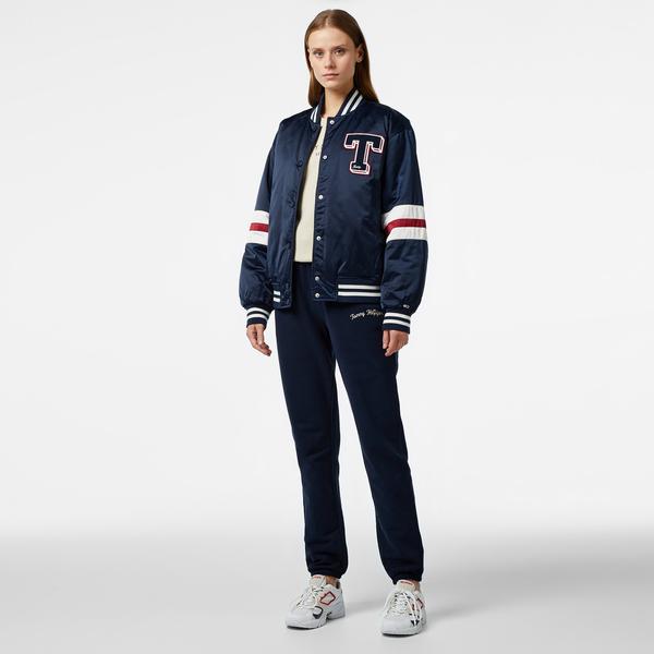 Tommy Jeans Letterman Kadın Mavi Ceket_2