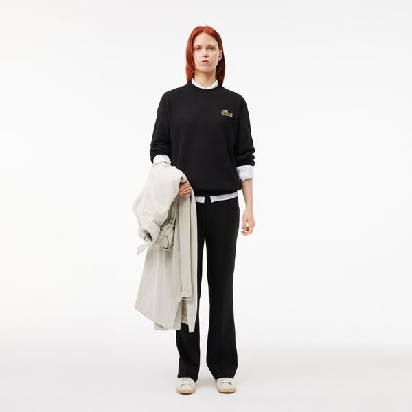 Lacoste Loose Fit Bisiklet Yaka Organik Pamuk Unisex Siyah Sweatshirt_4