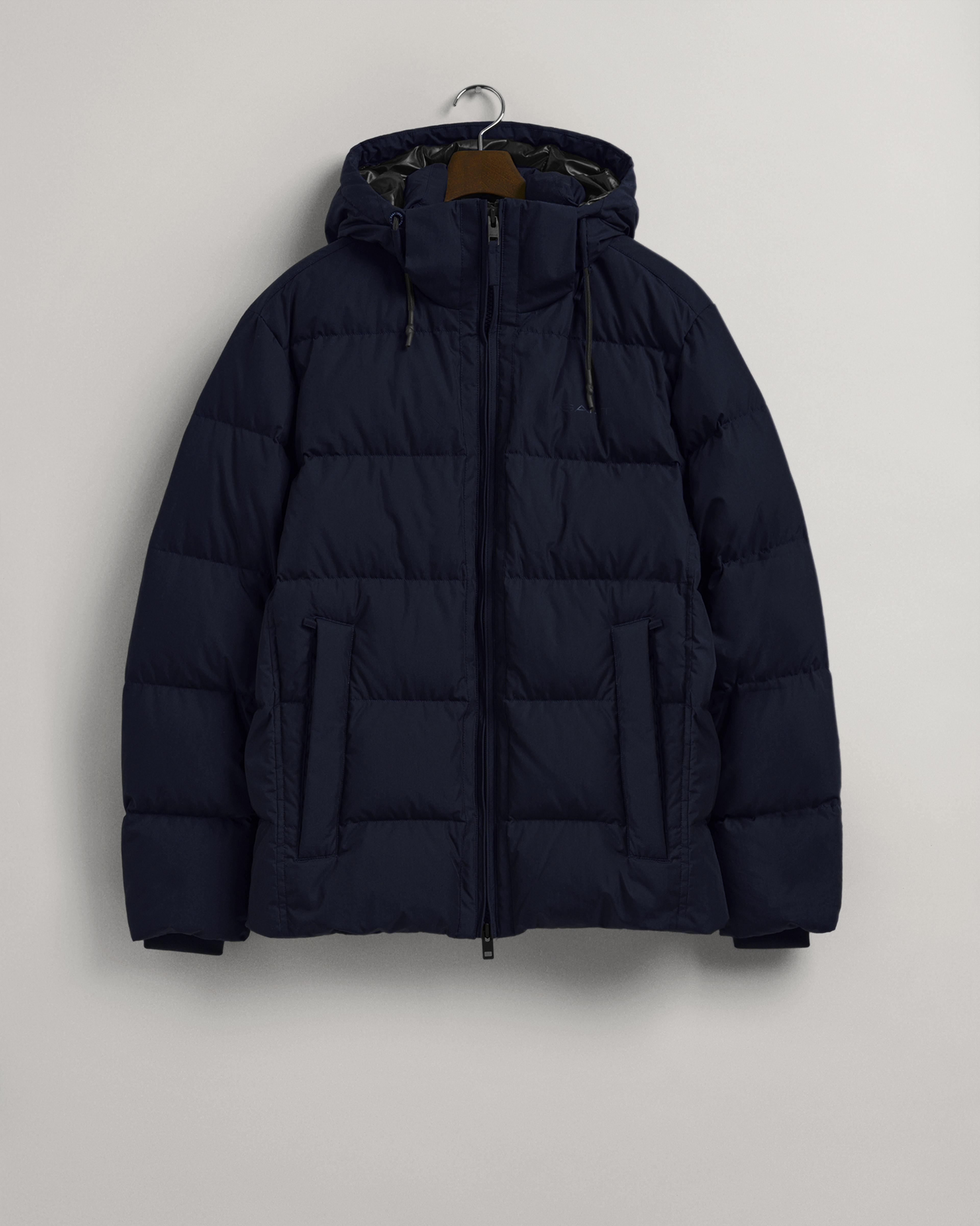 Gant Erkek Lacivert Regular Fit Kapüşonlu Logolu Mont