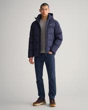 Gant Erkek Lacivert Regular Fit Kapüşonlu Logolu Mont
