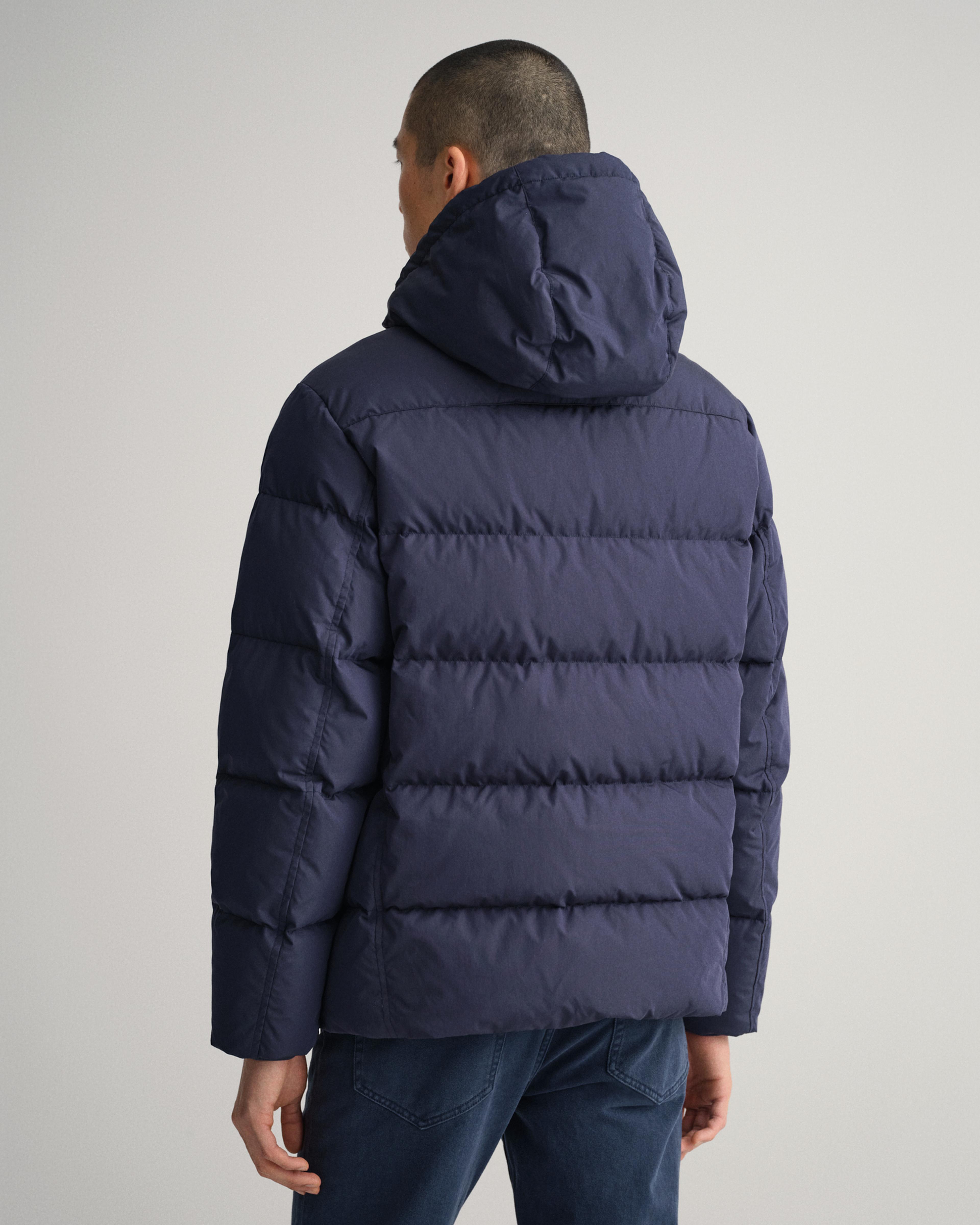 Gant Erkek Lacivert Regular Fit Kapüşonlu Logolu Mont