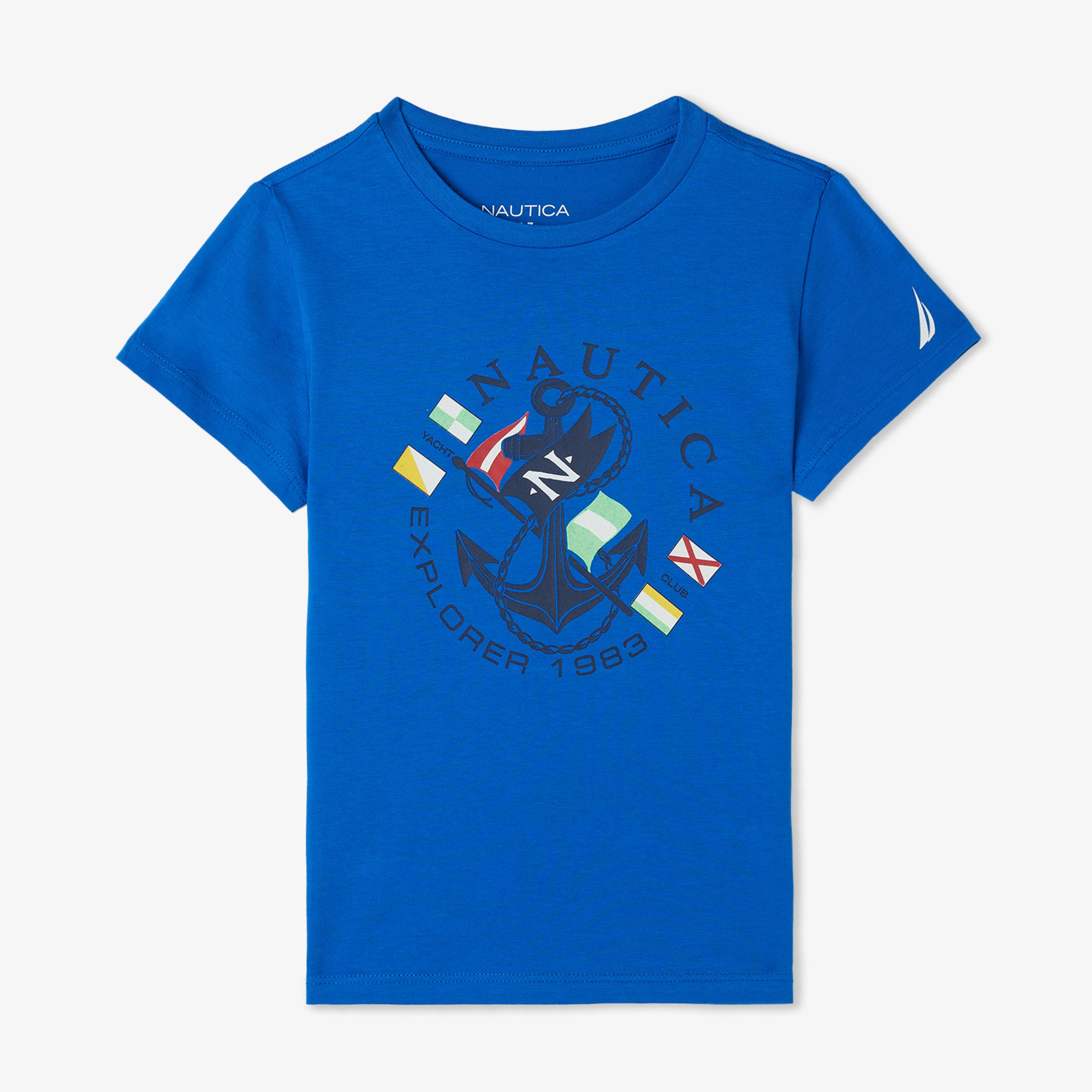 Nautica Erkek Çocuk Mavi Standart Fit T-Shirt