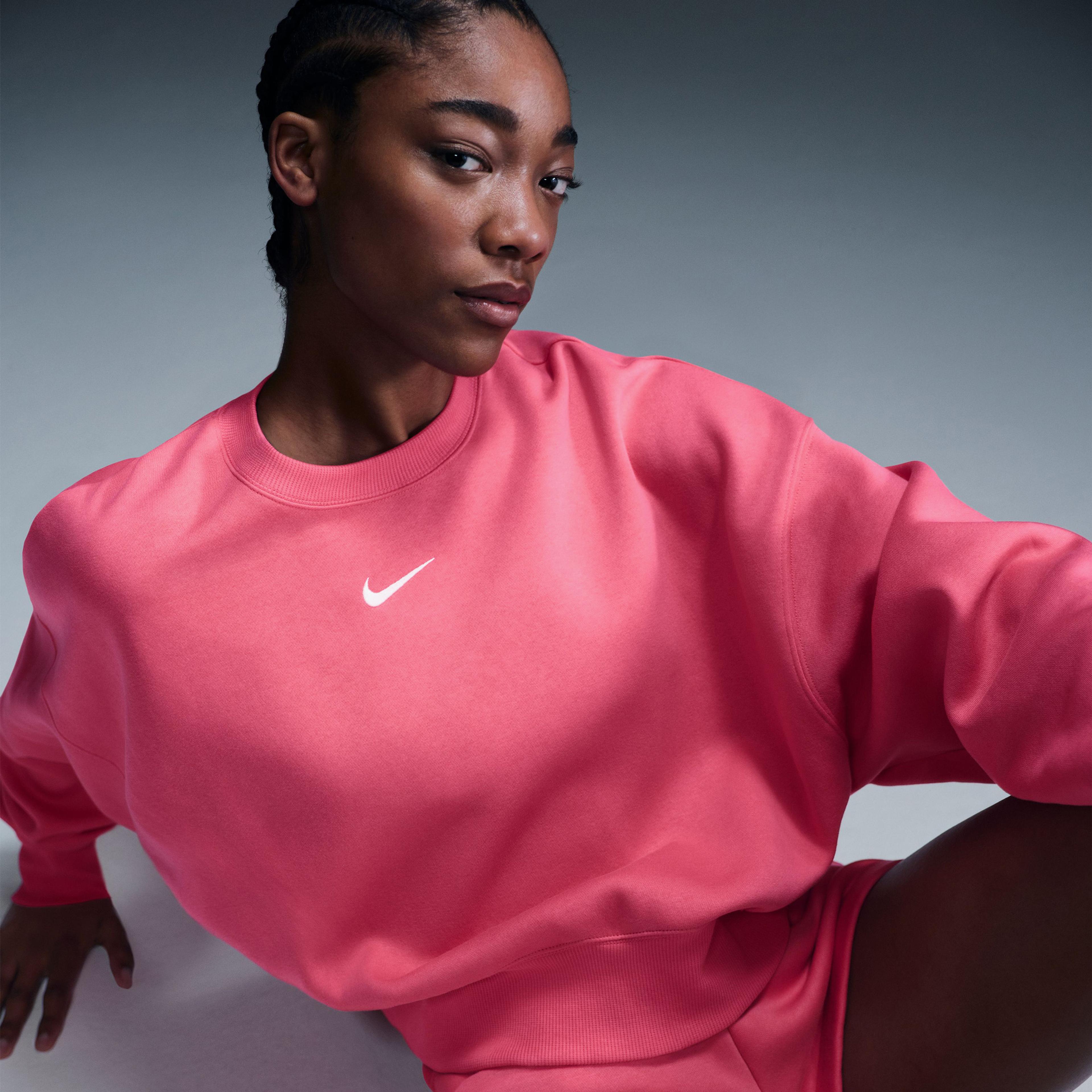 Nike Sportswear Phoenix Fleece Kadın Kırmızı Sweatshirt