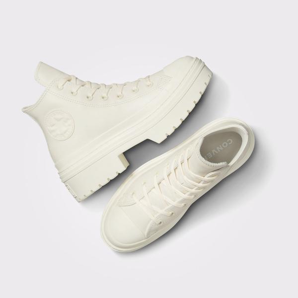 Converse Chuck Taylor All Star Lugged Heel Kadın Bej Deri Platform Sneaker_4