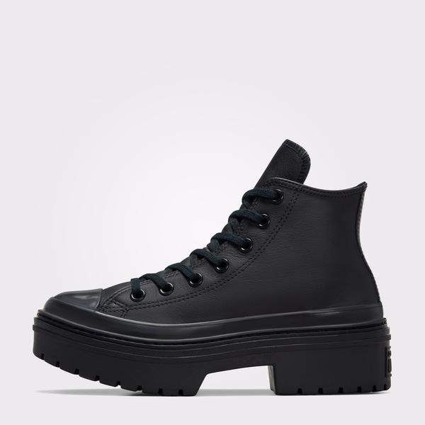 Converse Chuck Taylor All Star Lugged Heel Kadın Siyah Deri Platform Sneaker_4