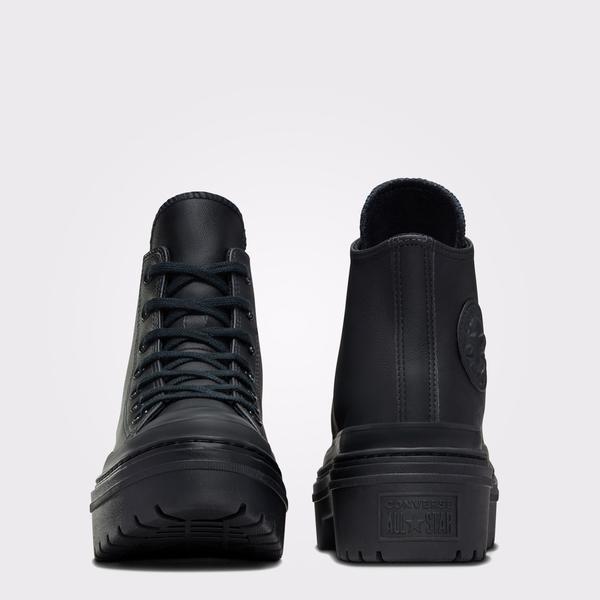 Converse Chuck Taylor All Star Lugged Heel Kadın Siyah Deri Platform Sneaker_2