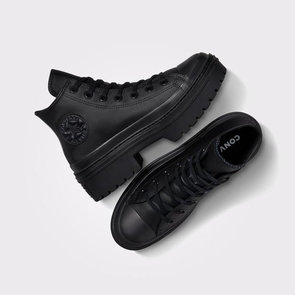 Converse Chuck Taylor All Star Lugged Heel Kadın Siyah Deri Platform Sneaker_5