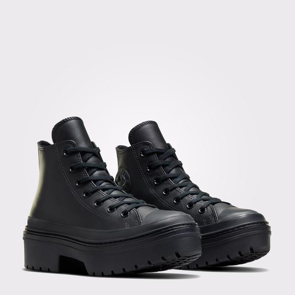 Converse Chuck Taylor All Star Lugged Heel Kadın Siyah Deri Platform Sneaker_1