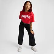 Converse Sporty Cropped Kadın Kırmızı T-Shirt