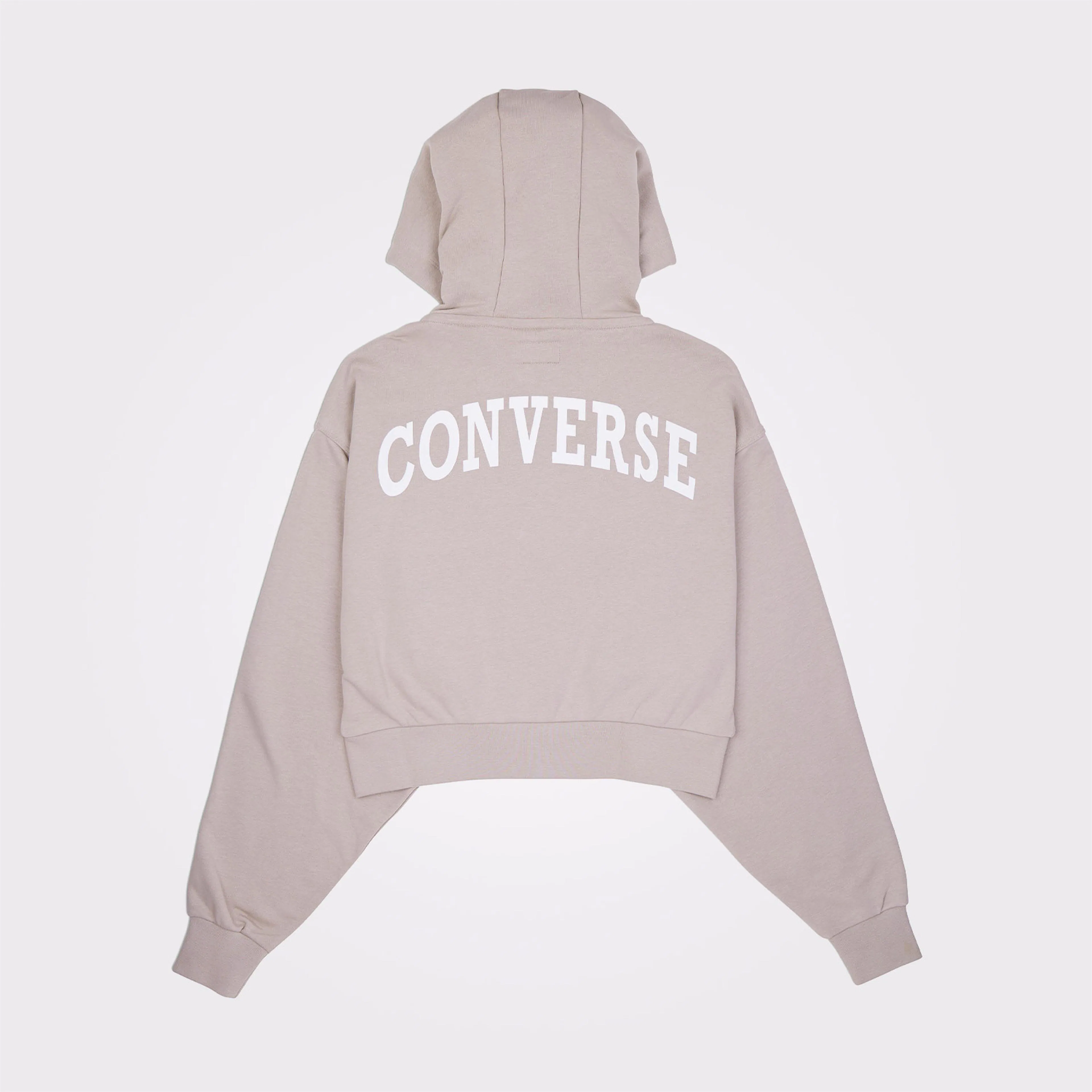 Converse Classic Kadın Fermuarlı Bej Hoodie