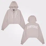 Converse Classic Kadın Fermuarlı Bej Hoodie